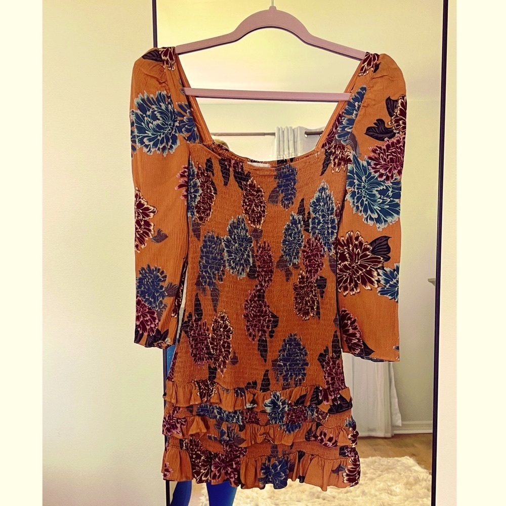 Market Smocked Mini Dress